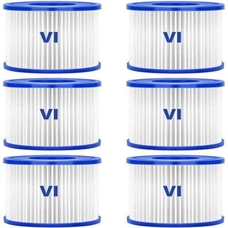 Juego de 6 cartuchos de filtro para spa inflable Lay-Z-Spa