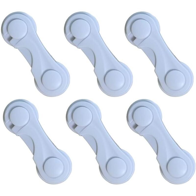 Juego de 6 cierres de seguridad infantil para puertas, protección para bebés en armarios, cajones, hornos y refrigeradores. Adhesivo resistente, no