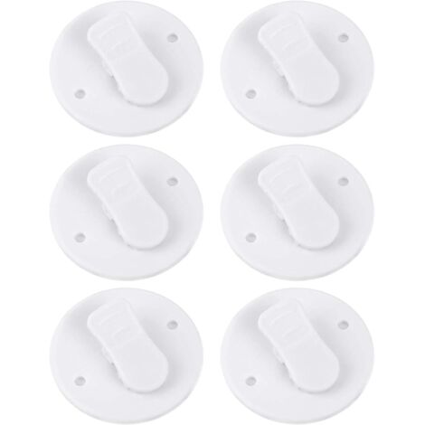 Juego de 6 clips autoadhesivos para cortina de ducha, resistentes a salpicaduras y al viento, sin necesidad de taladrar, con protección antisalpicaduras. Accesorio de baño para ducha.