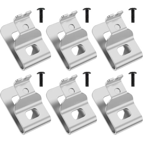 Juego de 6 clips para cinturón para taladros Dewalt, fabricados en acero inoxidable 304, ganchos con tornillos para N268241 para herramientas eléctricas de 20 V DCD980 DCD980L2 DCD985L2 DCD985