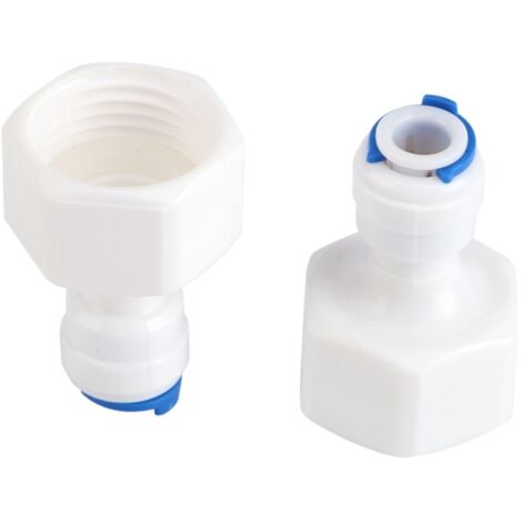 Juego de 6 conectores rápidos hembra, de 1/4" (diámetro exterior) a 1/2" (rosca hembra), para filtros de agua de ósmosis inversa.
