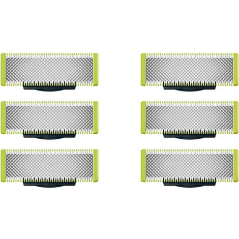 Juego de 6 cuchillas de acero inoxidable duradero para afeitadora y cortapelos, ideal para recortar, estilizar y afeitar-Producto compatible