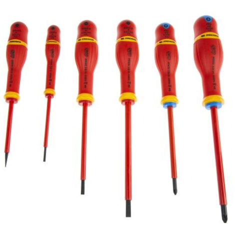 Juego de 6 destornilladores aislados Protwist 1000V (planos y pozidriv) FACOM ATDVE.J6PB