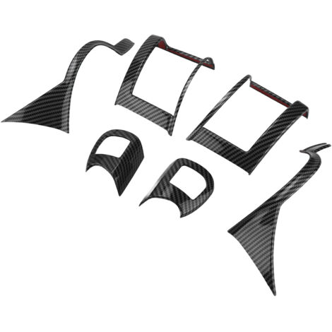 Juego de 6 embellecedores de ventilación de ABS con diseño de fibra de carbono para el salpicadero del MINI Cooper F55 F56 F57 (2014-2021).