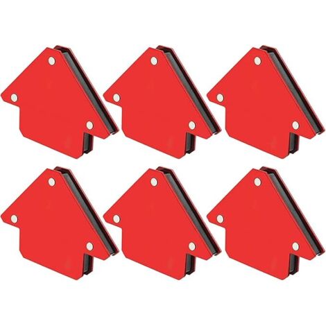 JUEGO DE 6 ESCUADRAS MAGNETICAS PARA SOLDAR 75MM ANGULOS 45º, 90º Y 135º