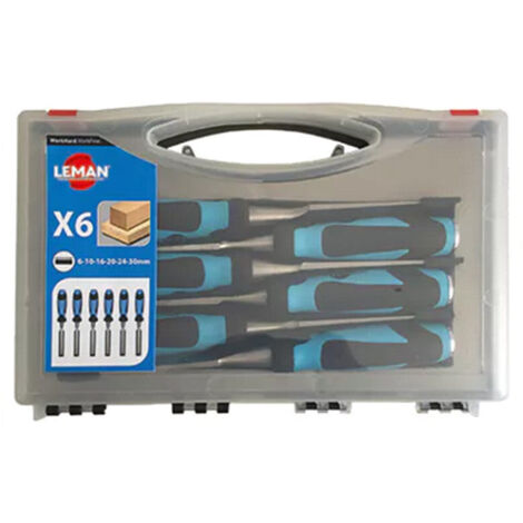 Juego de 6 formones de madera LEMAN 780.500.06 bimat茅rmicos de 6 a 30 mm