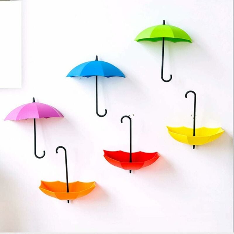 

Juego de 6 ganchos de pared autoadhesivos para hogar / oficina