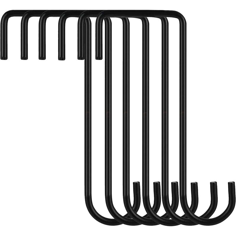 Juego de 6 ganchos resistentes de acero inoxidable para vallas - 15,5 x 5,5 cm - Apto para uso en interiores y exteriores