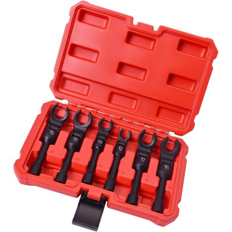 Juego de 6 llaves de vaso ajustables de 12 a 19 mm, juego de llaves de vaso de 3/8 de pulgada, herramientas para reparación de automóviles