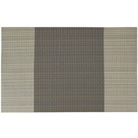 Juego de 6 manteles individuales lavables de PVC antideslizantes ecológicos, 30 x 45 cm - LangRay Coffee Stripe - Coffee Stripe