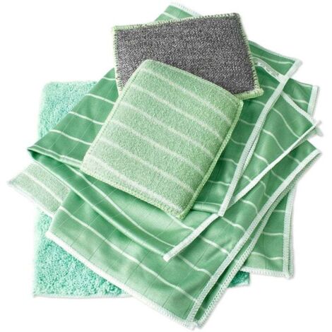 Juego de 6 paños de microfibra de bambú para ventanas, espejos, azulejos, carrocería, limpieza de cristales y baño.