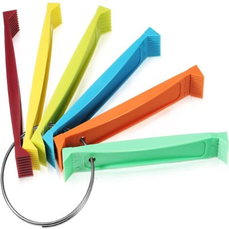 Juego de 6 peines para aletas de radiador de aire acondicionado, enderezador para serpentines de condensador y evaporador, 12 espaciamientos en mango anular