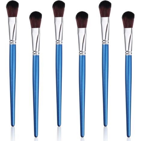 Juego de 6 pinceles redondos de 23 mm para pintura acrílica. Estos pinceles ovalados para difuminar están hechos de nailon fino, con un mango corto de madera, perfectos para acuarela.
