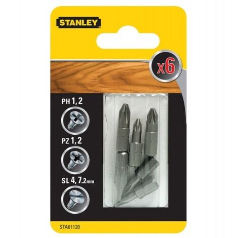 JUEGO DE 6 PUNTAS DE 25MM - STANLEY BLACK & DECK