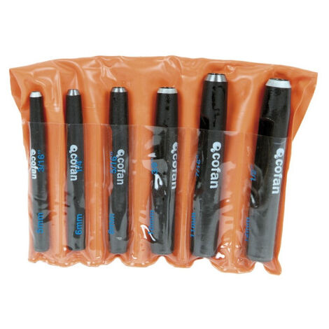 Juego de 6 Sacabocados metálicos cilíndricos de 5, 6, 8, 10, 11 y 12mm 09626391