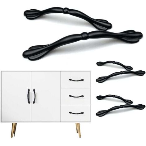 Juego de 6 tiradores de cocina KZQ de aleación de aluminio de 128 mm para muebles, puertas de armarios y alacenas, con tornillos. Diseño elegante y funcional para tus muebles de cocina, 16,5 x 2,5 cm.