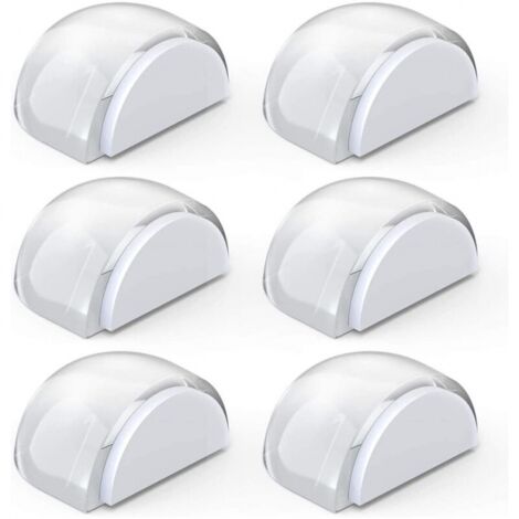 Tope Magnético Para Puertas - Aleación De Zinc, Altura Ajustable, Incluye Adhesivo Y Tornillos, Color Blanco