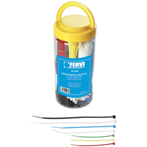JUEGO DE 650 CABLES ABRAZADERAS FERVI 0876