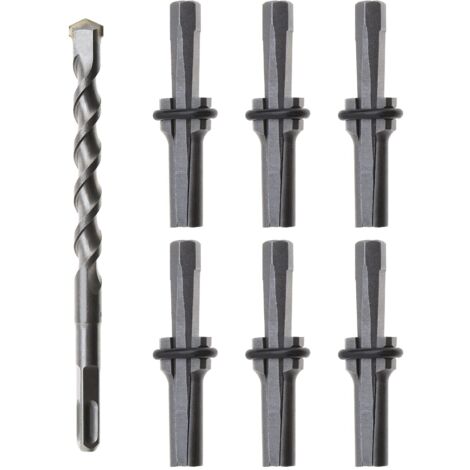 Juego de 7 cuñas de 16 mm para cortar piedras, de 5/8 pulgadas, para hormigón, mármol, roca, piedra, herramientas manuales, brocas para martillo rotatorio de 16 x 200 mm