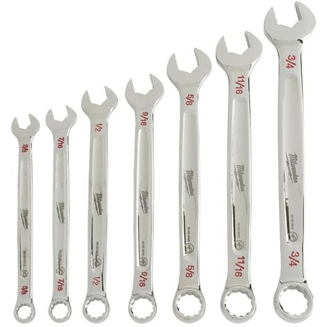 Juego de 7 llaves combinadas imperiales MAX BITE - Milwaukee 48229407