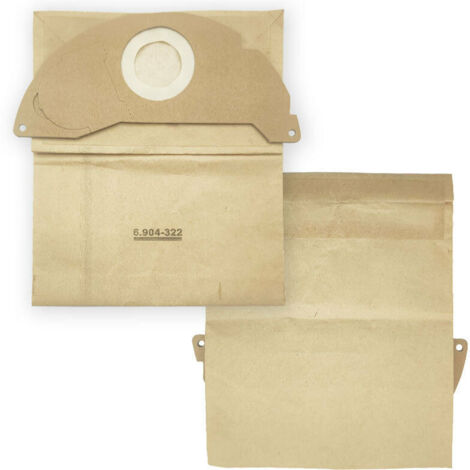 Juego de 8 accesorios para aspiradora Karcher: bolsa para polvo, filtro, bolsa de papel y bolsa para aspiradora.