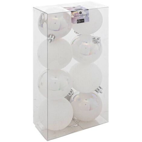 Juego de 8 bolas D.7cm blancas - Feeric lights & christmas