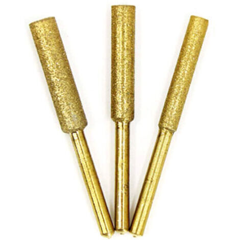 Juego de 8 brocas para motosierra, afilador de diamante con revestimiento de titanio, lima eléctrica de alta dureza.