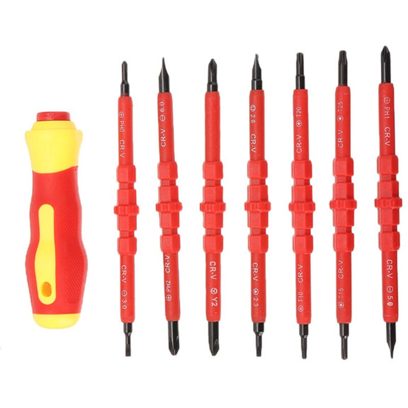 Juego de 8 cabezales magnéticos para trabajos eléctricos aislados