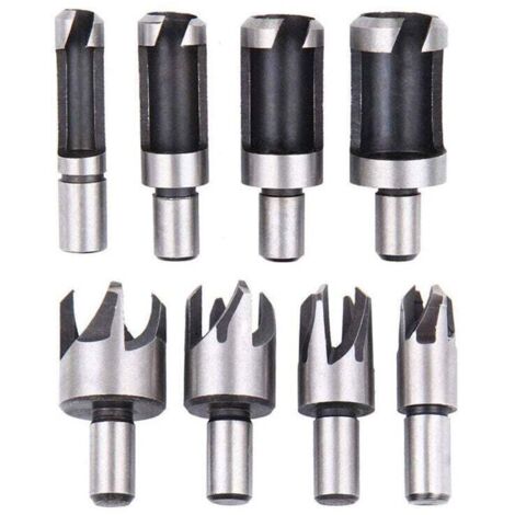 Juego de 8 cortadores de tapones de madera para carpintería, 6 mm, 10 mm, 13 mm y 16 mm, Versalles