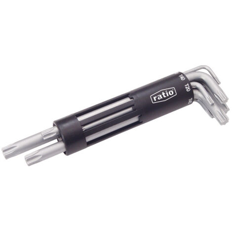 Juego de 8 llaves acodada Torx Ratio -