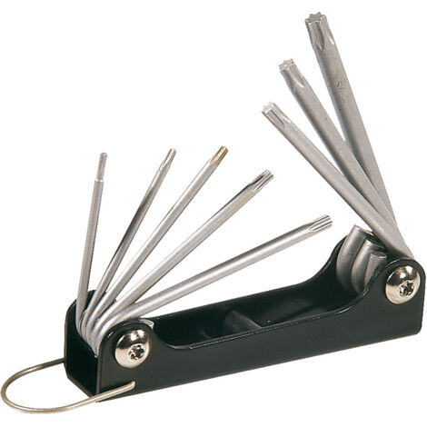 Juego de 8 llaves acodadas Torx tipo navaja plegable Ratio -