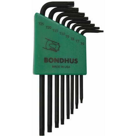 Juego de 8 llaves en L Torx largas T6-T25  Bondhus 31832