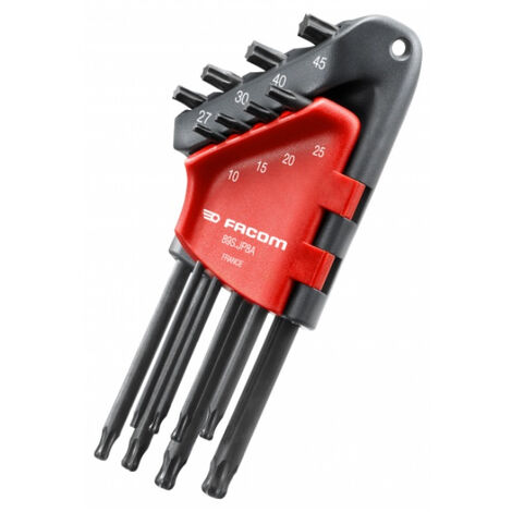 Juego de 8 llaves Torx en estuche FACOM - 10-15-20-25-27-30-40-45 mm - 89S.JP8APB