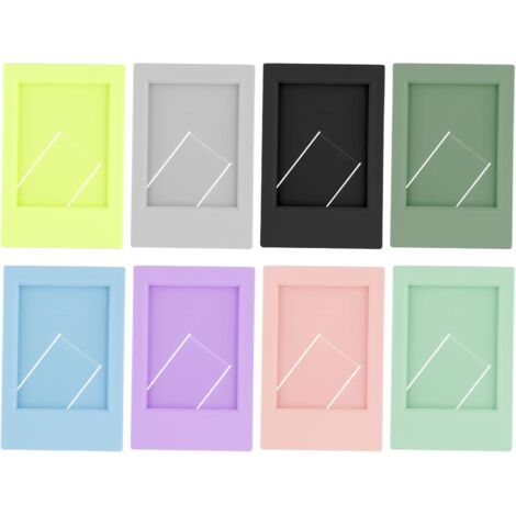 Juego de 8 mini marcos de fotos (9,2 x 6,1 cm) aptos para fotos Polaroid, pequeños marcos de fotos de colores de 7,6 cm (3 pulgadas), compatibles con cámaras Fujifilm Instax.