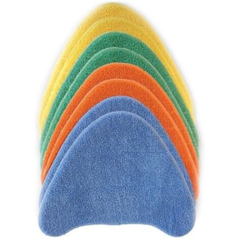 Juego de 8 paños de microfibra para cierres de velcro, almohadillas de limpieza multicolor