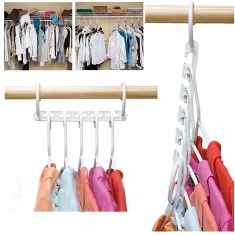 Juego de 8 perchas multiusos: perchas que ahorran espacio