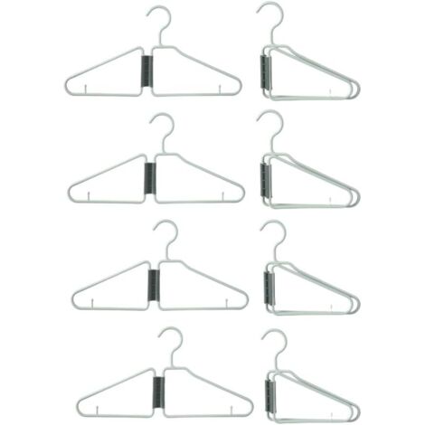 Juego de 8 perchas plegables, perchas plegables de plástico, perchas de viaje plegables fáciles de usar (verdes)