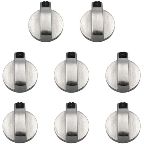 Juego de 8 perillas de control de quemadores de cocina de metal de 6 mm, interruptores giratorios de repuesto para horno de cocina de gas.