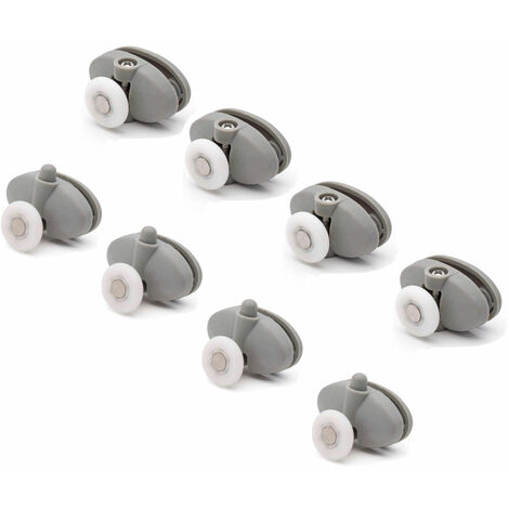 Juego de 8 piezas rodamientos de recambio vidrio box ducha hoja corredera Obi 1