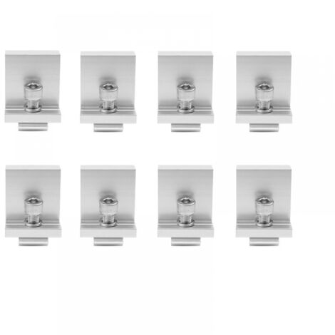 Juego de 8 soportes de montaje para paneles solares, kit de 35 mm, soportes de montaje fotovoltaicos en forma de Z, soportes fijos para módulos solares.