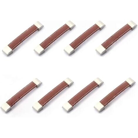 Juego de 8 tiradores de metal y cuero para cajones o armarios - A - RWMaison & Cuisine › Muebles y decoración › Decoración del hogar › Decoración infantil › Tiradores para cajones