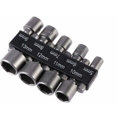 Juego de 9 brocas YMYNY de 5-13 mm con vástago hexagonal de 1/4" para destornillador de impacto