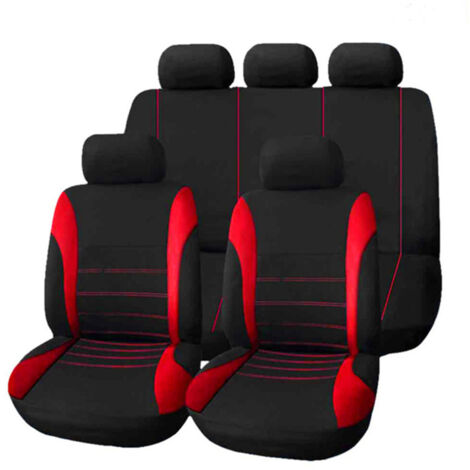 Juego de 9 fundas para asientos de coche, cojín protector universal para las cuatro estaciones, reposacabezas envolvente, decoración interior para la mayoría de coches, camiones, SUV y furgonetas, est