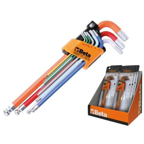 Juego de 9 llaves Beta PTA SF SR 96BPCL-SC9/E6 – hexagonales + Torx – Beta
