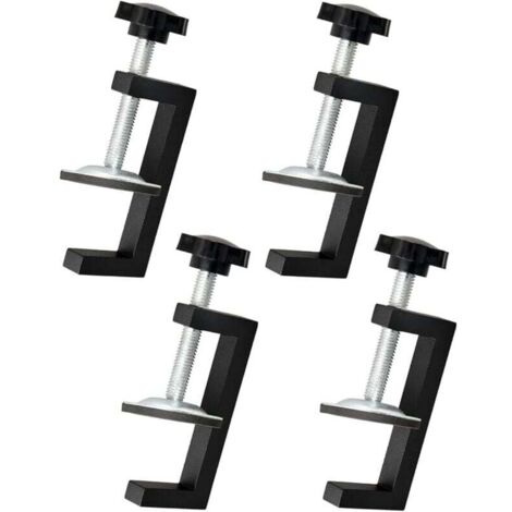 Juego de abrazaderas KZQ de 4 piezas, rango de sujeción 10-57 mm, abrazadera en G ajustable, sujeción con clip de abrazadera de carpintero, herramientas accesorias para abrazaderas de mesa, adecuado p
