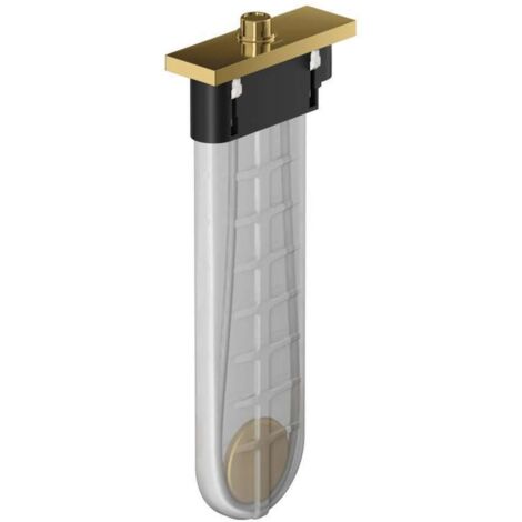 Juego de acabado cuadrado para soporte de ducha con borde de bañera con efecto dorado pulido
