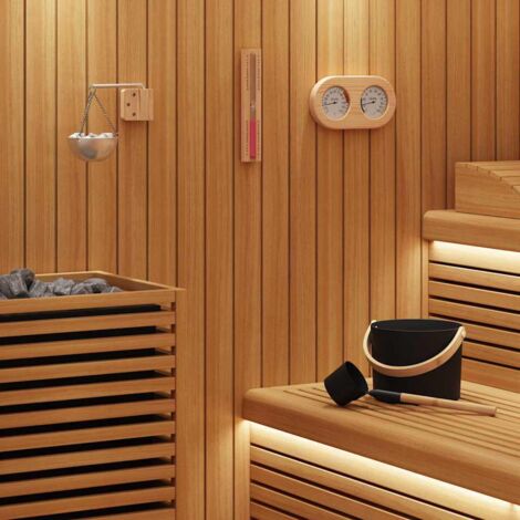 Juego de Accesorios de Sauna 5 pcs Negro