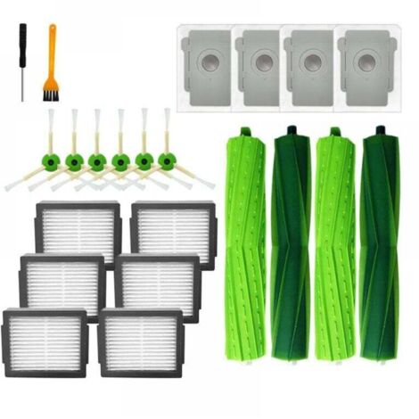 Juego de accesorios KZQ para aspiradora iRobot Roomba e5 e5154 e6 i3 i7 i7156 i8, filtro HEPA, rodillo, cepillo lateral, repuestos