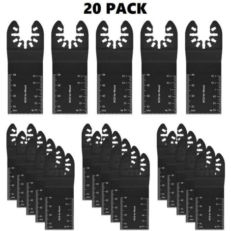 Juego de accesorios multiusos para hojas de sierra, juego de 20 piezas para herramientas oscilantes multifuncionales