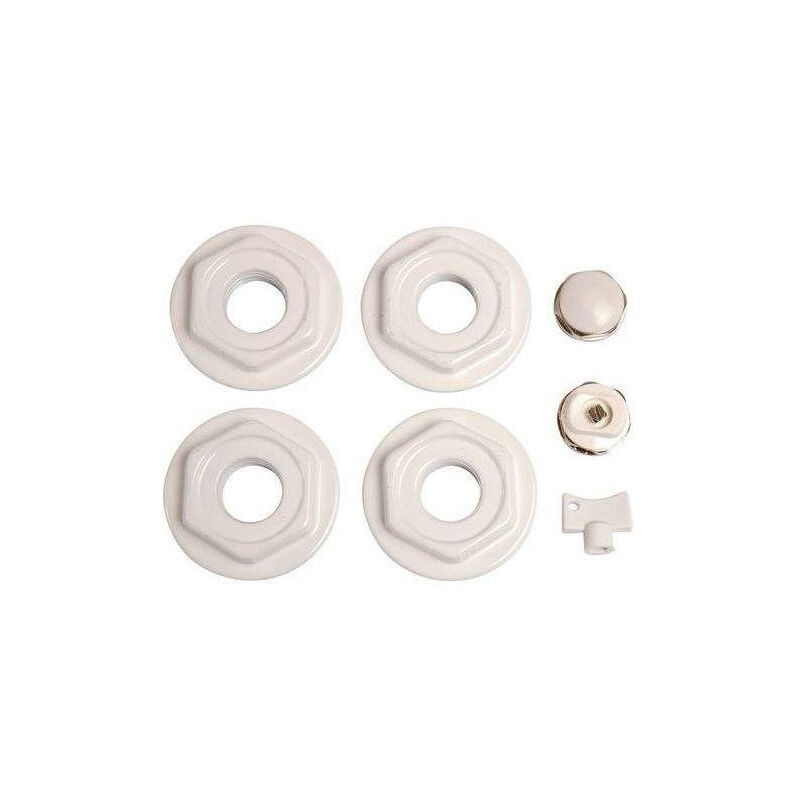 

Global - Juego de accesorios para radiador blanco 26x34 - 15x21